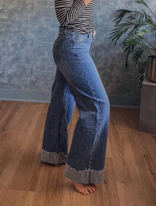 Anniewear - Cassie Cuffed High Rise Jeans