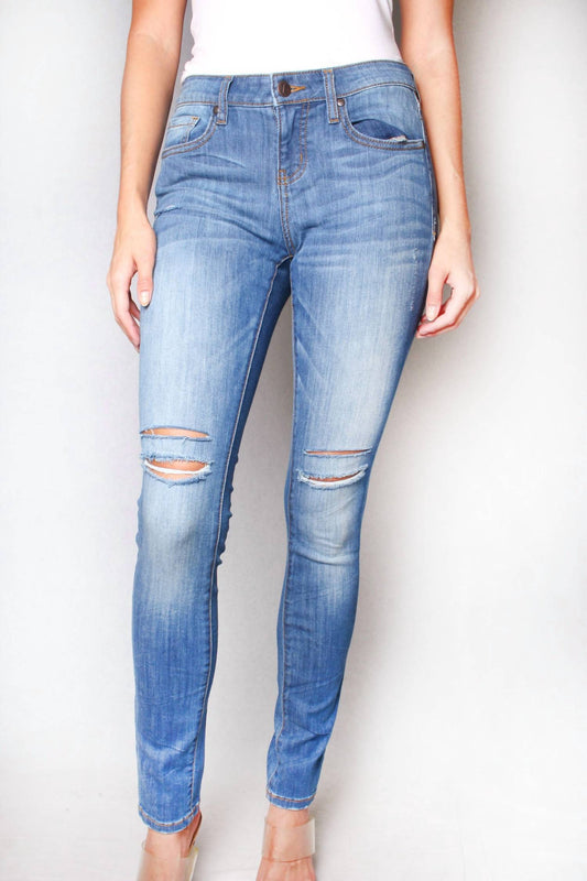 Belk - Midrise Ripped Skinny Jeans