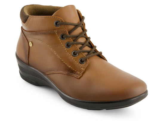 Andrea - Women's Leather Lace Up Booties