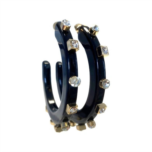Smith & Co - Women's Large City Girl Jewel Hoop Earrings