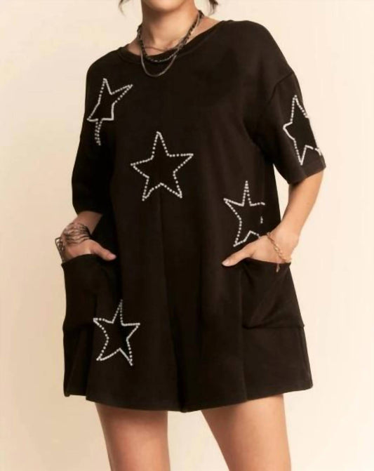 Davi & Dani - Starry Night Romper - Plus