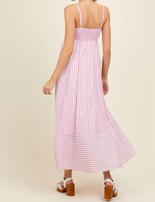 Hem & Thread - Spaghetti Strap Stripe Maxi Dress
