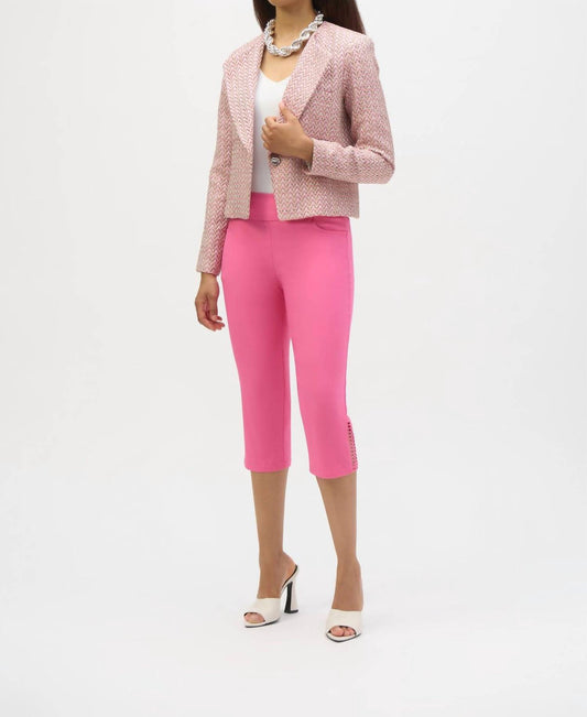 Joseph Ribkoff - Ruffle Ankle Cropped Pants