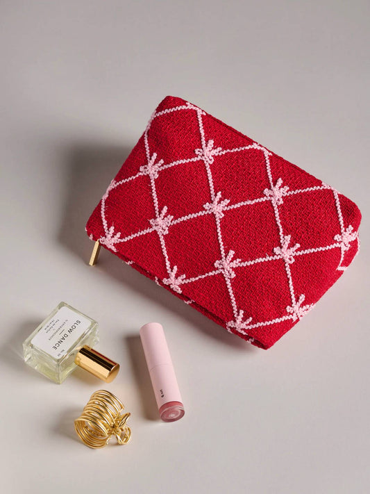 Shiraleah - Tinsel Bow Zip Pouch