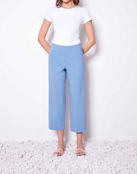 Up! - Linen Effect Techno Cropped Pants