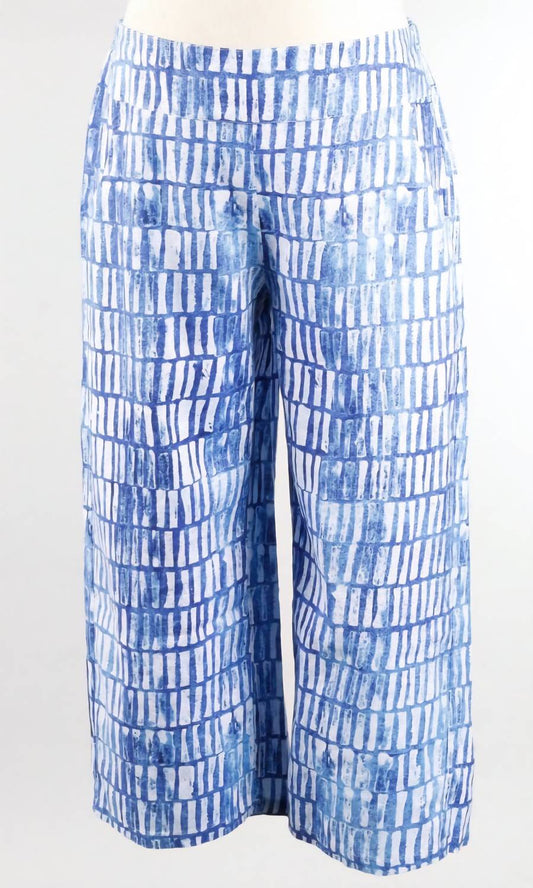Habitat - Crop Pant Royal Batik Linen Blend