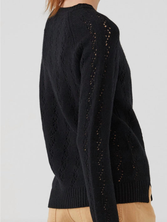 Revive Cashmere - Cashmere Pointelle Stitch Sweater