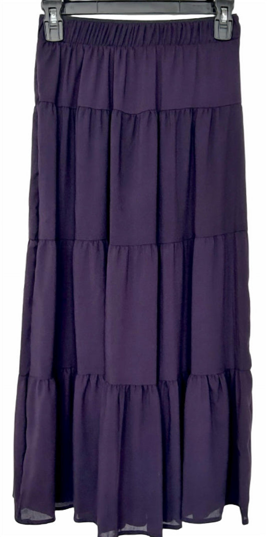 Aqua - Tiered Midi Skirt