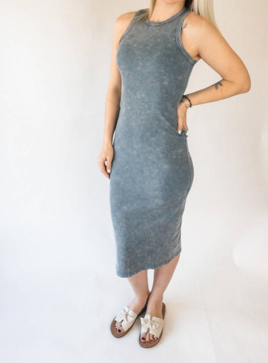 Ee:Some - Ribbed Mineral Wash Dress