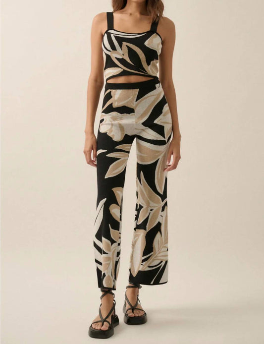 Promesa - Jacquard Knit High-Waist Sweater Pants