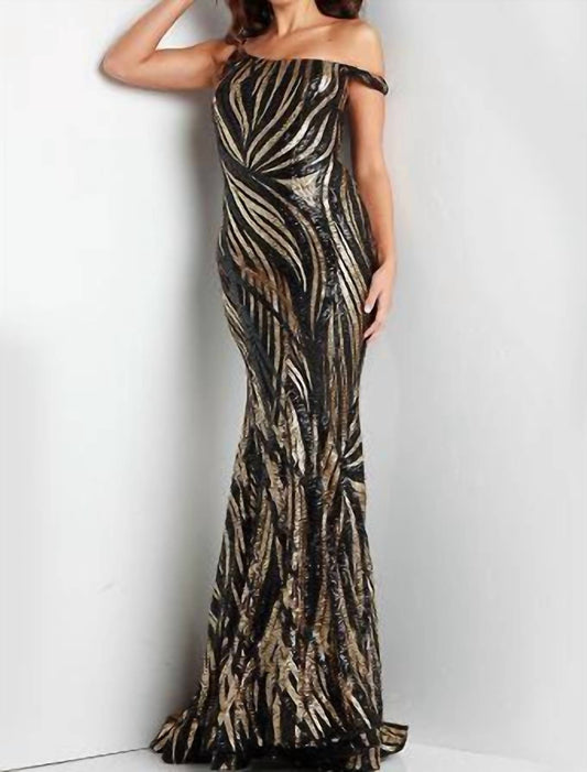 Jovani - Beaded Mermaid Dress