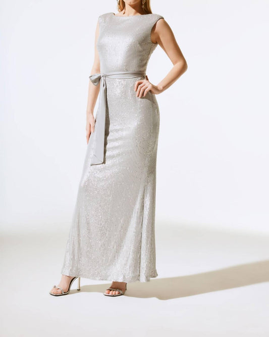 Joseph Ribkoff - Sequined Formal Evening Long Dress