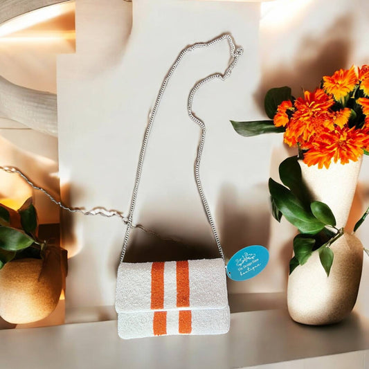 La Chic Designs - Burnt Orange Beaded Purse