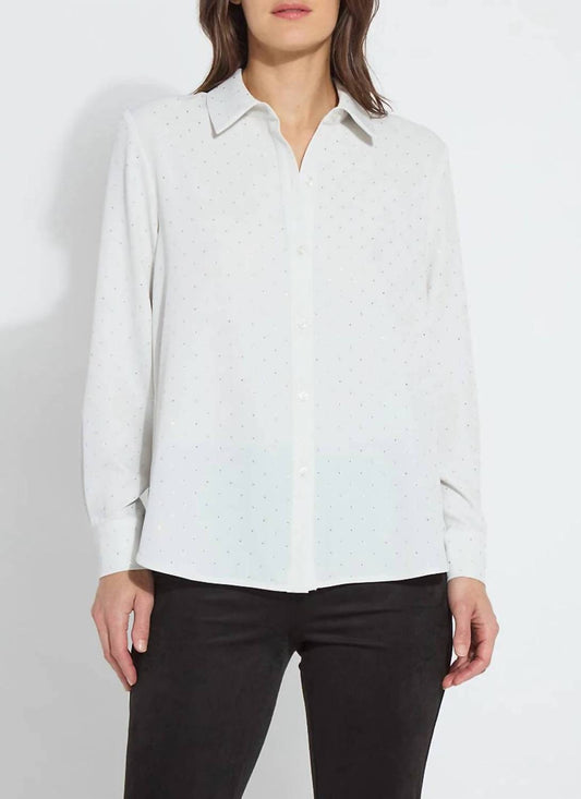Lysse - Crystal Embellished Parker Button Down Shirt