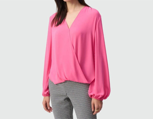 Joseph Ribkoff - Faux Wrap Georgette Top