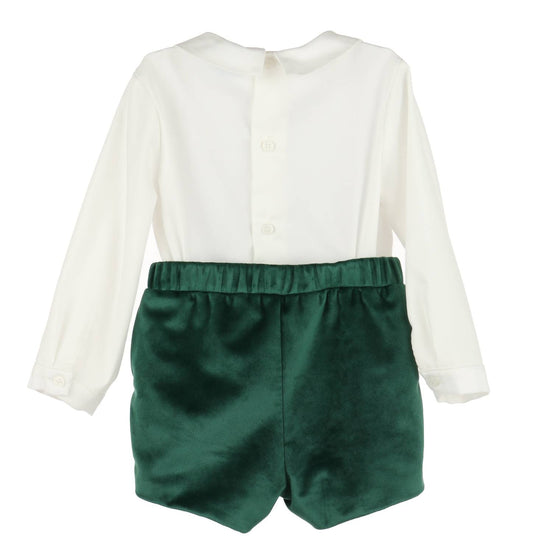 Sophie & Lucas - Boy's Deluxe Velvet Top & Short Set