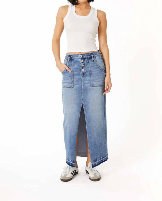 Level99 - Carol Exposed Button Maxi Skirt