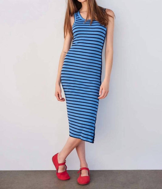 Sundry - Stripe Bodycon With Snap Midi Dress