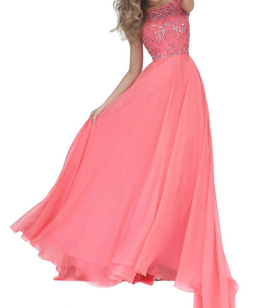 Sherri Hill - Beaded Chiffon Prom Dress