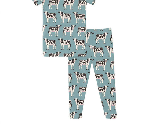 Kickee - Baby Girl's Short Sleeve Pajama Set