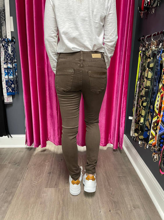 Double Button High Waisted Skinny Jean