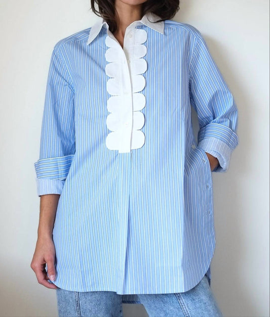Stella Nova - Scallops Striped Shirt