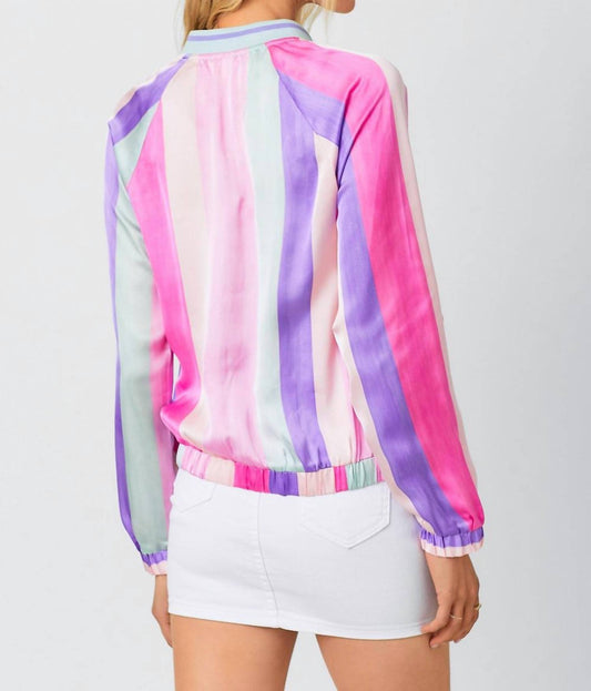 Mystree - Cotton Candy Bomber Jacket