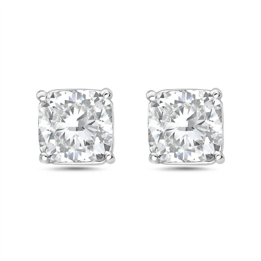 Diana M Jewels - 9.00 Cts Lab Grown Diamond Cushion Cut Studs Earrings