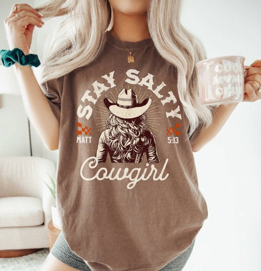 Envy Stylz - Stay Salty Cowgirl Tee - Plus