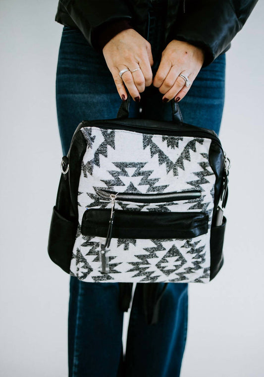 Jen & Co. - Amelia Aztec Convertible Backpack With Guitar Strap