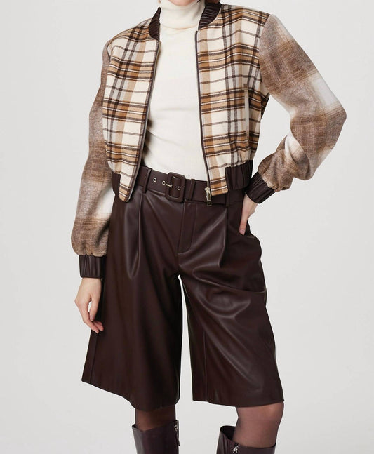 Toccin - Andy Strong Shoulder Zip-front Bomber Jacket