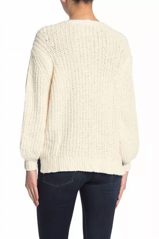 Frame - Cotton Chunky Knit Swing Crew Neck Sweater