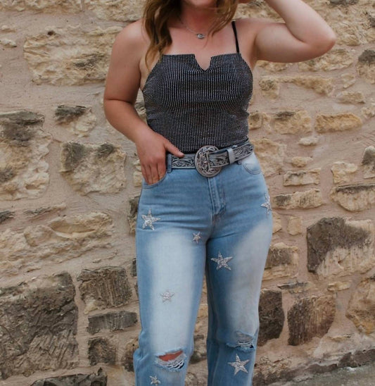 Cowgirl Vogue - Tulsa Embellished Bodysuit