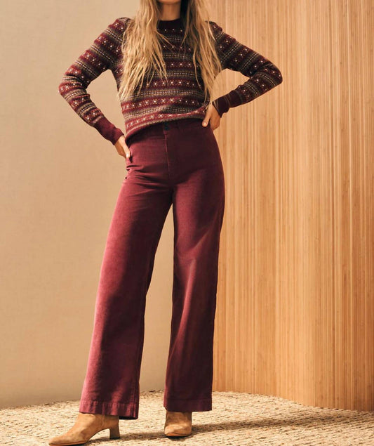 Faherty - Stretch Cord Wide Leg Pant