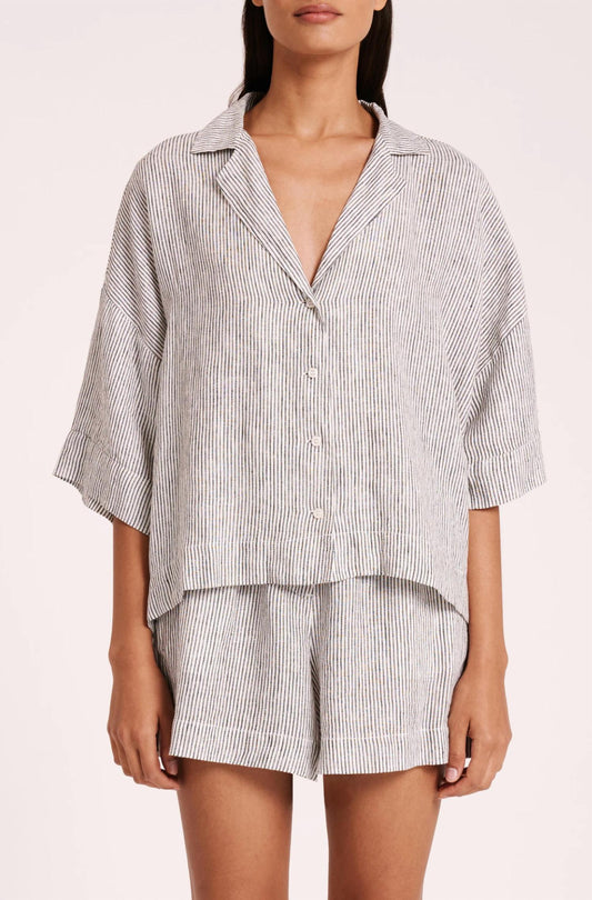 Nude Lucy - Lounge Stripe Linen Shirt