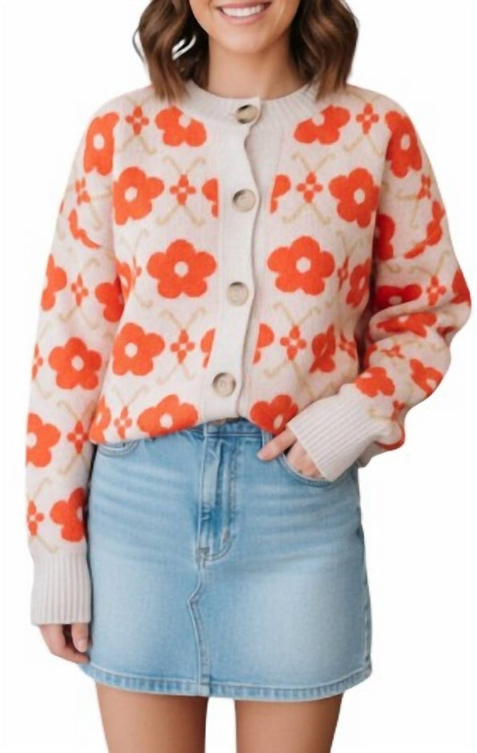Ee:Some - Sunset Bloom Floral Cardigan