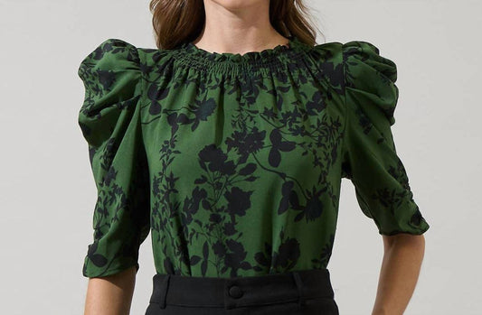 Sugarlips - Floral Drape Sleeve Top