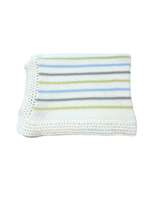 Gita - Boy's Blanket With Pastel Stripes