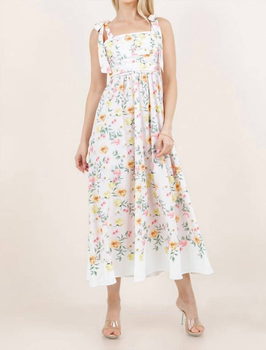 Sundayup - Shoulder Tie Maxi Dress