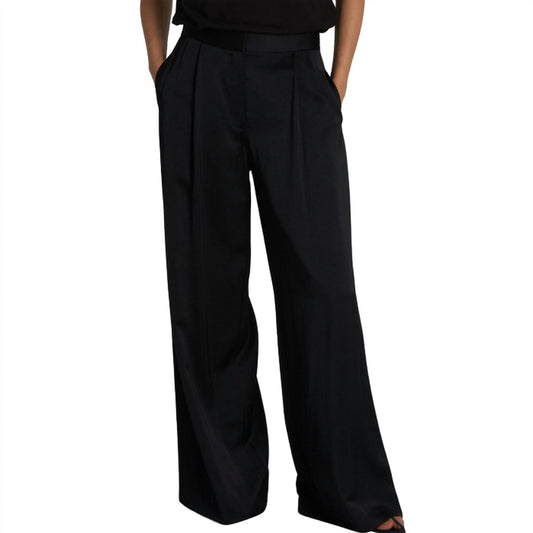 Saint Art - Neve Mid-waisted Charmeuse Wide Leg Pant