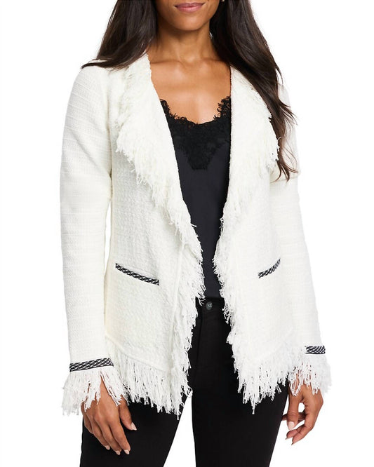 Nic + Zoe - STATEMENT FRINGE MIX KNIT JACKET