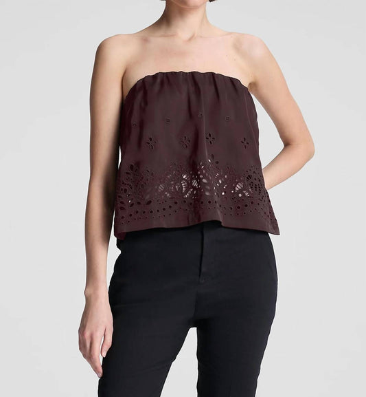 A.L.C. - Women's Dalia Strapless Embroidered Top