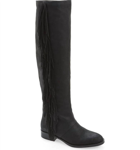 Sam Edelman - Women's Josephine Slouch Pull On Fringe Suede Leather Boots