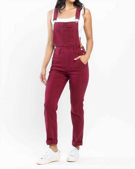 Judy Blue - Garment Dyed High Rise Double Cuffed Overalls