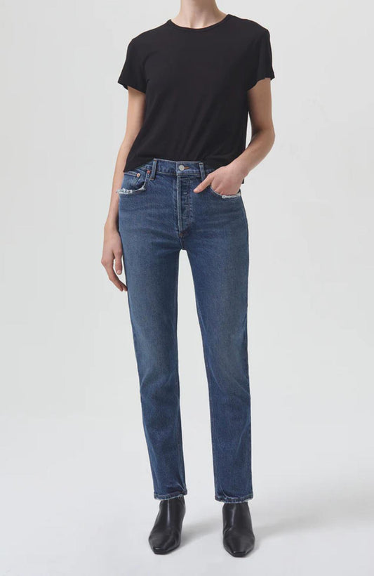 Agolde - Riley Long High Rise Straight Jeans