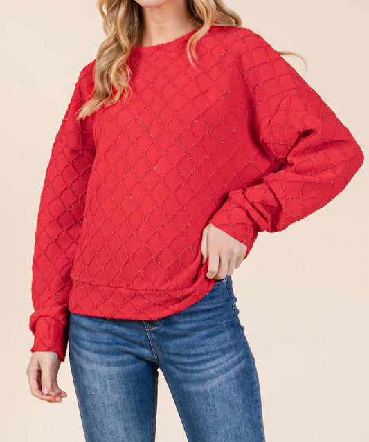 Bombom - DIAMOND PATTERNED SWEATER
