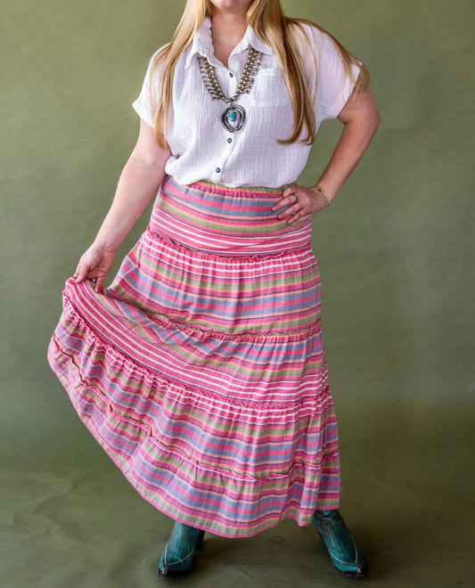 Tasha Polizzi - Linen Stripe Skirt
