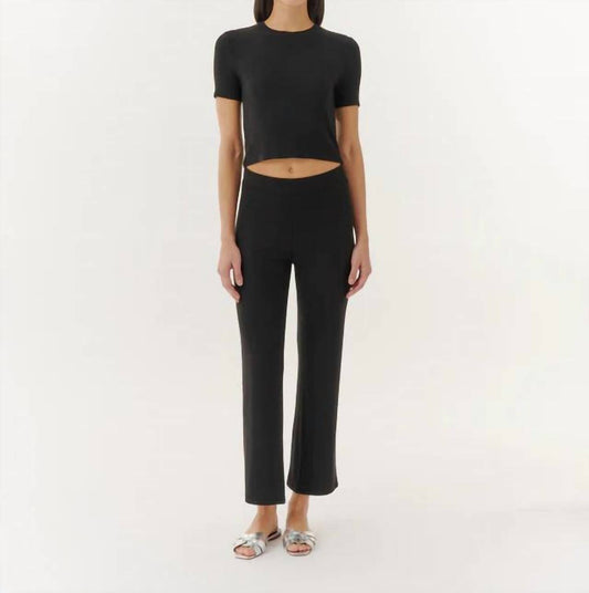 Atm - Modal Rib Cropped Kick Flare Pant