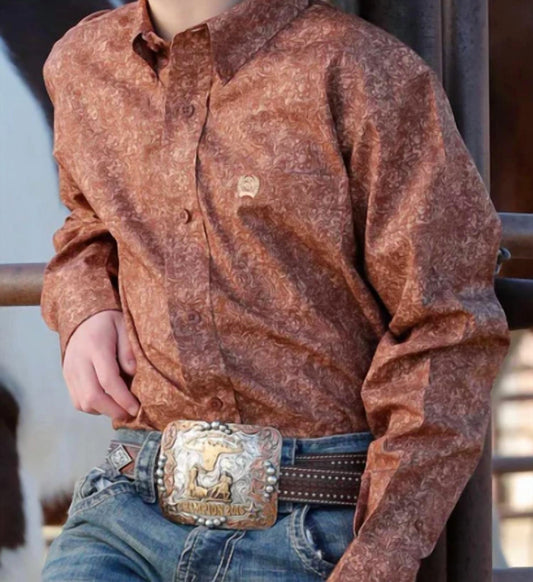Cinch - Boy's Paisley Long Sleeves