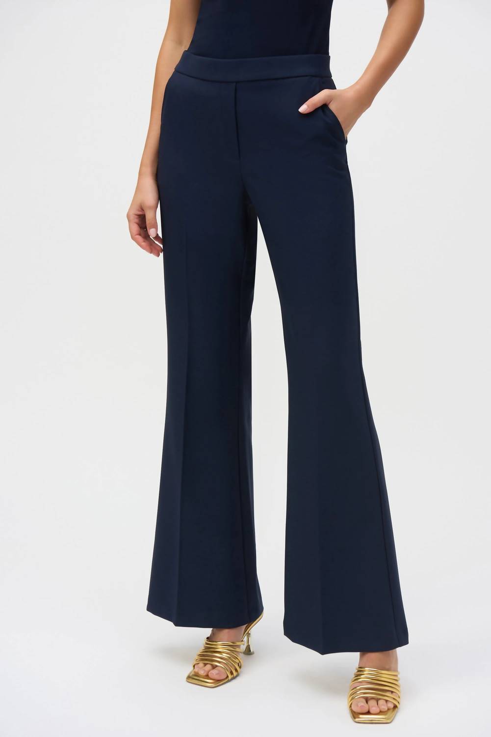 Joseph Ribkoff Black Lux Twill Slim Pull On Trousers 243145 Col 11 main image 1